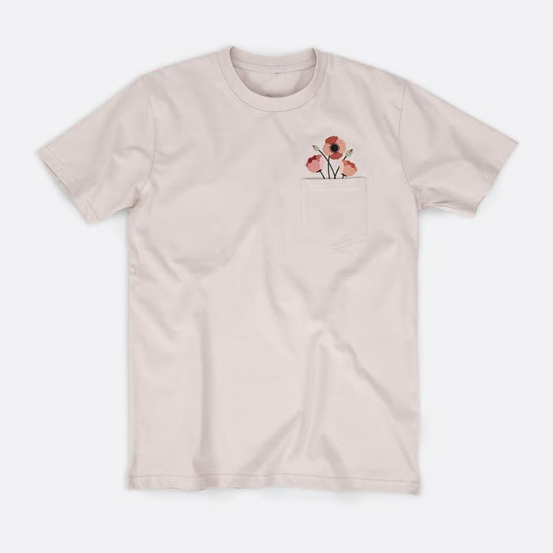 Poppy tee - Art by Jen Kuroki