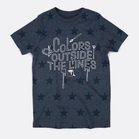 Youth tee: “Colors outside the lines”