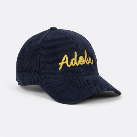 Script corduroy hat