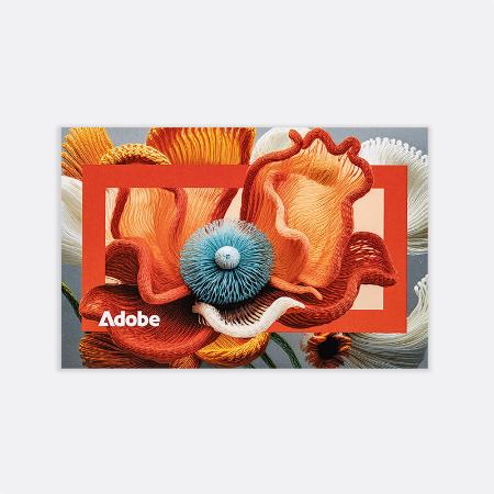 Adobe notecard set/10: Floral artwork